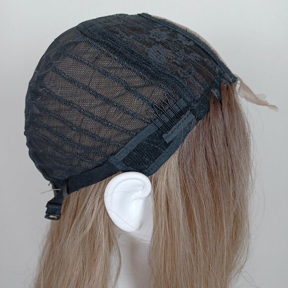 Dirty Blonde Shadow Roots Lace Front Long Wavy Wig - Picture 8 of 12